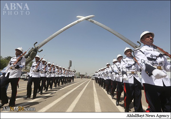 تصویری رپورٹ/ اسپائکر کے شہداء کی بغداد میں منتقلی